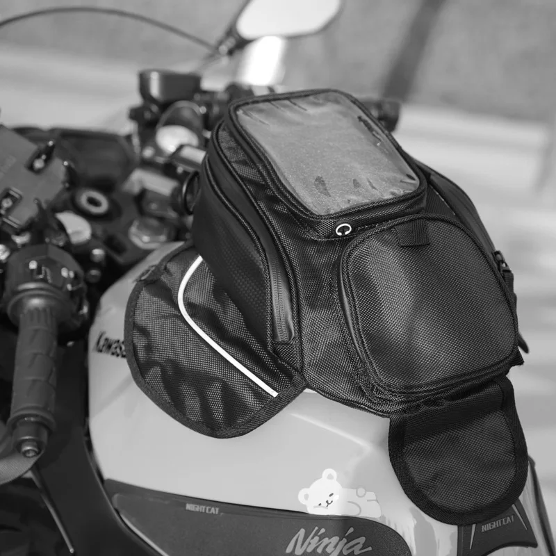 Motorcycle tank bag Motorcycle tank bag Strong magnetic navigation tank bag Large screen no label motorcycle tank bag