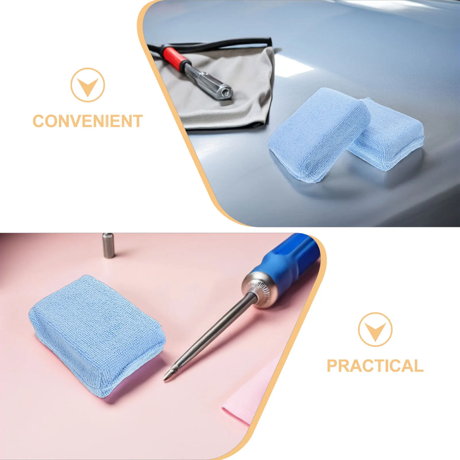 10 قطعة ستوكات سيارة الشمع قضيب وسادة مستطيل البولندية عازلة للمركبة بالتفصيل العنيد إزالة البقع نافذة الحافة #5