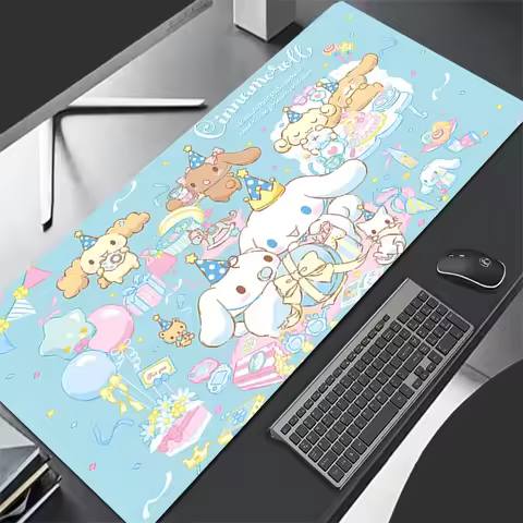 Sanrio Leather Mouse Pad Larger kids Gift Speed Mini Computer Cinnamoroll Keyboard Pads Desk Mat Gaming Accessorie Home Mousepad