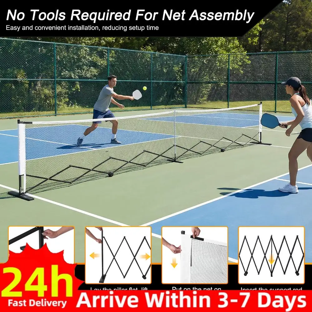 

Portable Peak Ball Net Frames with Wheels Heavy-Duty Multi-Sport Net Aluminum Alloy 22ft for Backyards Driveways & Garages