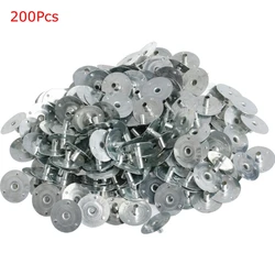 H55A 200 Pcs Durable Waxed Candles Making Metal Wick Sustainers Carry Holders Tabs Making Supplies Gift for DIY