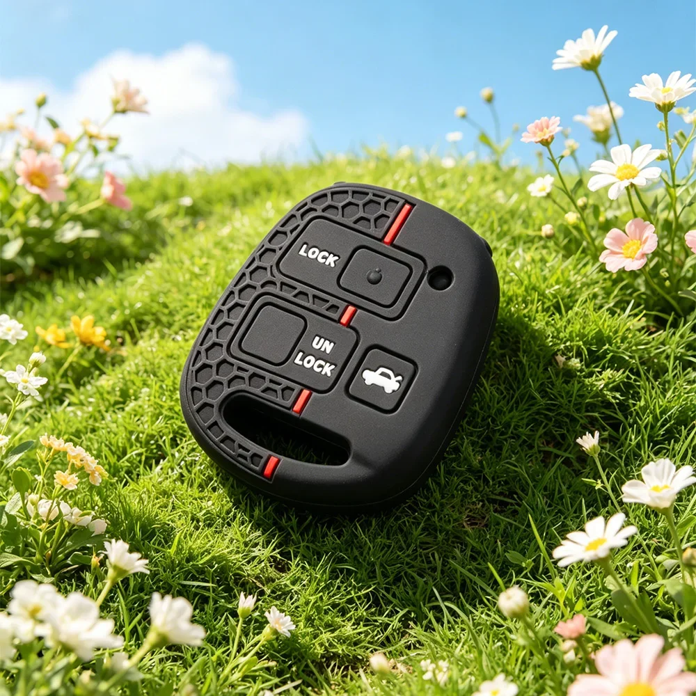 3 Buttons Silicone Car Key Cover Case For Toyota Avensis Camry Corolla For Lexus Remote Key Jacket Fob Case Car styling