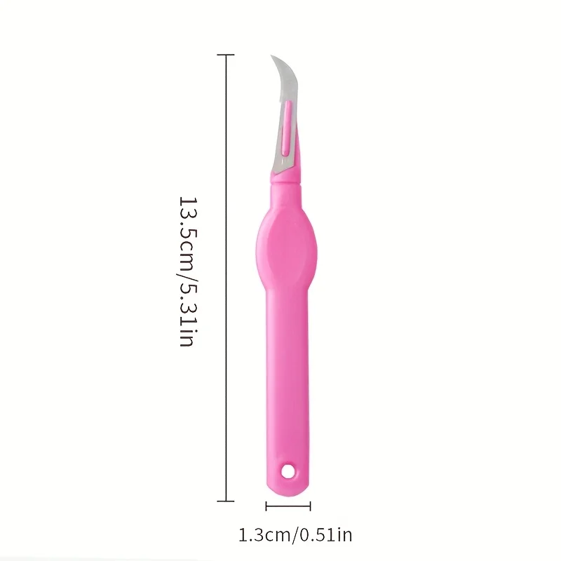 1 PCS Sharp Curved Blade Wire Stripper Multifunctional Household Thread Cutter with Purple Handle DIY Sewing Tools Accessories