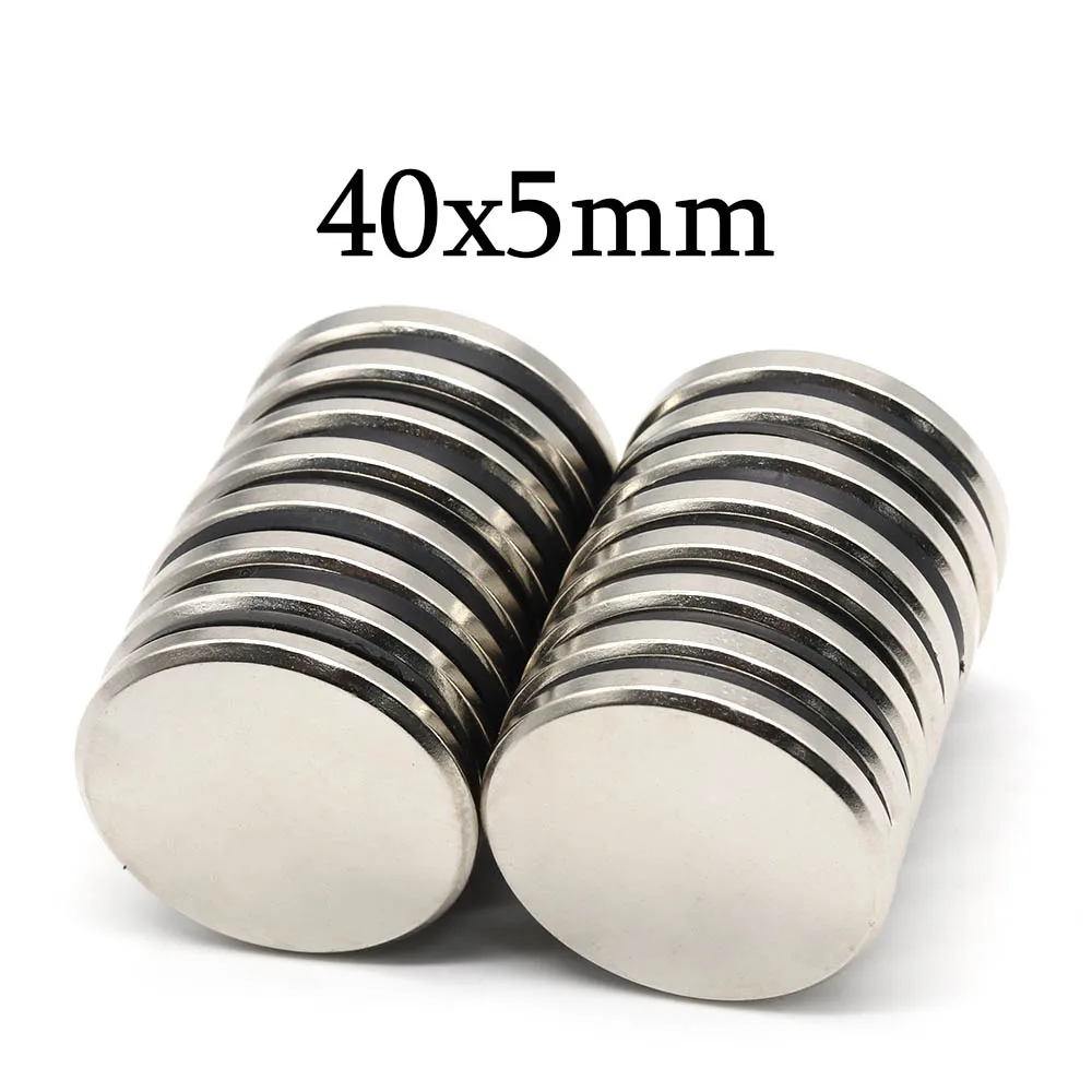 

40mmx5mm Super Strong Round Neodymium Magnet Powerful Magnets N35 small Permanent Magnetic NdfeB Refrigerator Magnet 40x5