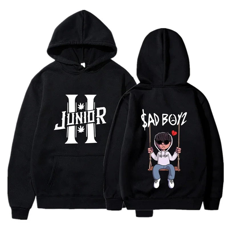 2024 Spring Men's Hoodies Junior H Sad Boys Harajuku Girls Hip Hop Pullover Fancy Music Gift Casual Loose Comfortable Sweatshirt