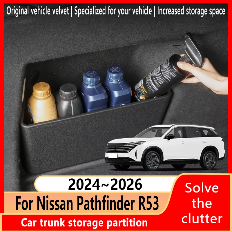 For Nissan Pathfinder R53 2024~2026 2025 2024 Trunk Storage