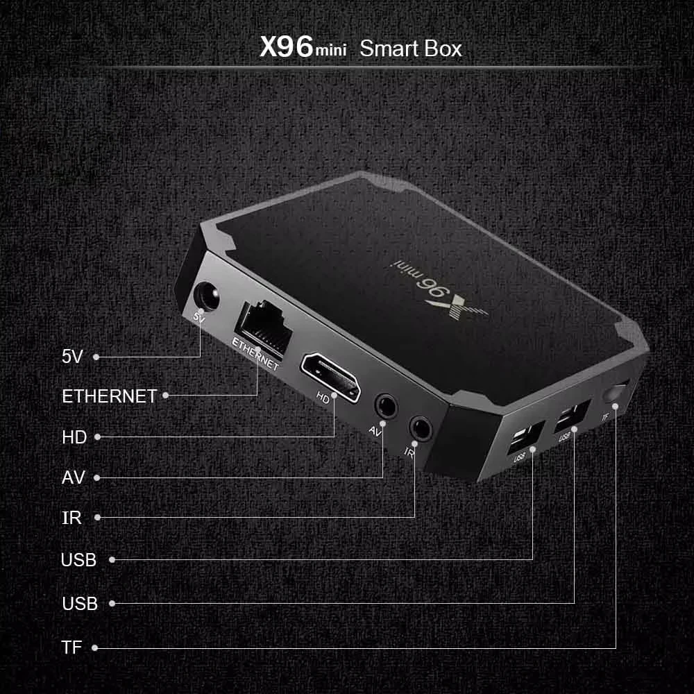 Kowankit 2025 X96MINI TV Box Android10.0 TV Stick HDR S905W Wifi تلفاز ذكي 4K HD صندوق تلفاز ذكي مجموعة عن بعد صندوق علوي