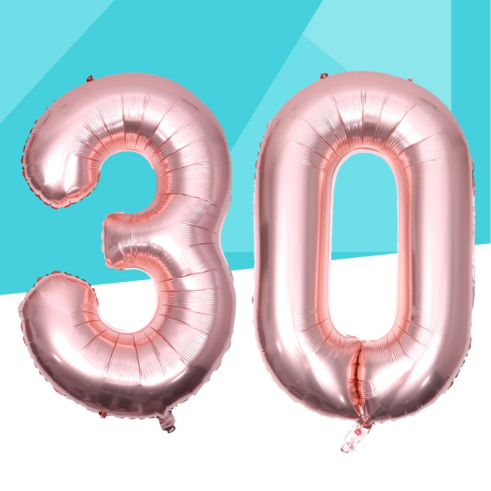 

Number 30 Party Balloon Jumbo Foil 40 Inch Birthday Festival Decorations Anniversary Photo Props Party Supplies