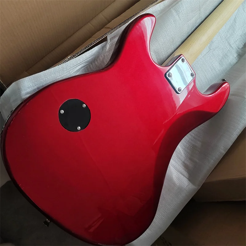 Classic Solid Wood 6-string Electric Guitar, Sample Stock, Metallic Red Color, Free Shipping