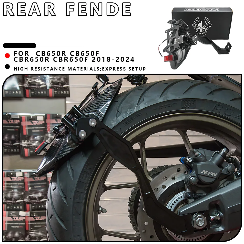 

MTKRACING для HONDA CB650R CB650F CBR650R CBR650F 2018-2024, защита от брызг, крыло с/без кронштейна номерного знака