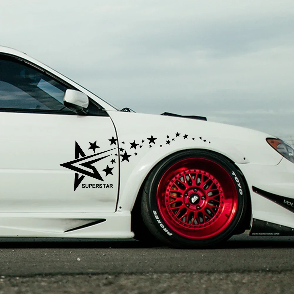 

Super Stars Decor Decal Car Stickers Auto Fender Side Tuning Accessories For Audi BMW Toyota Honda Ford Hyundai VW Daica Skoda