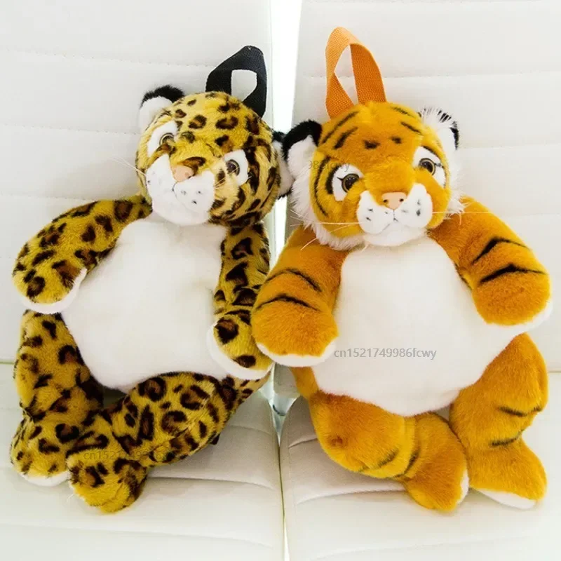 Plush Animals Backpacks Kids Kindergarten Boys Girls Stuff Backpack Leopard Tiger Panda Polar Bear Purse Coin Books Bag