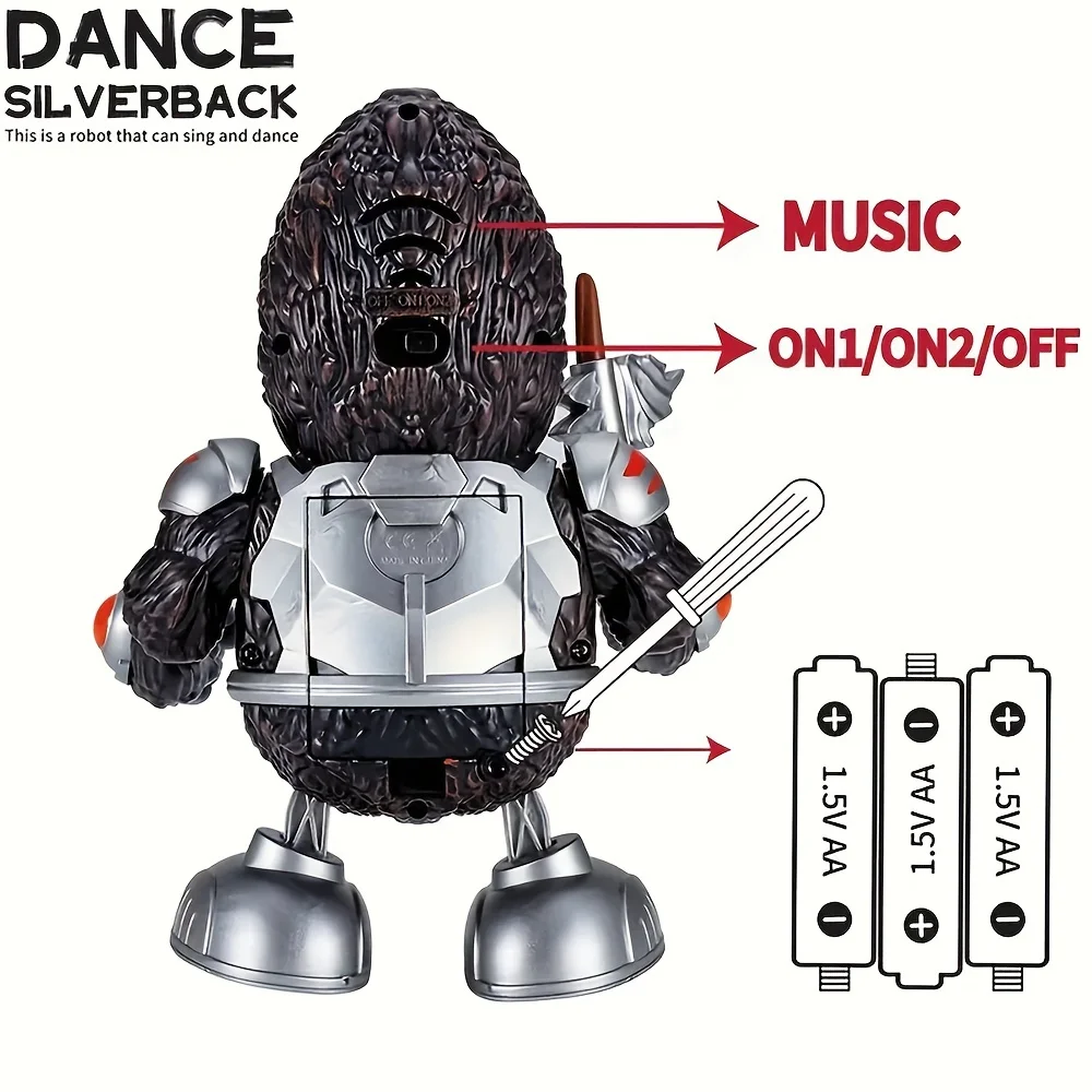 Giocattolo interattivo da gorilla danzante per bambini con luce e musica può camminare divertente altalena bambola animale giocattolo elettrico regalo per bambini