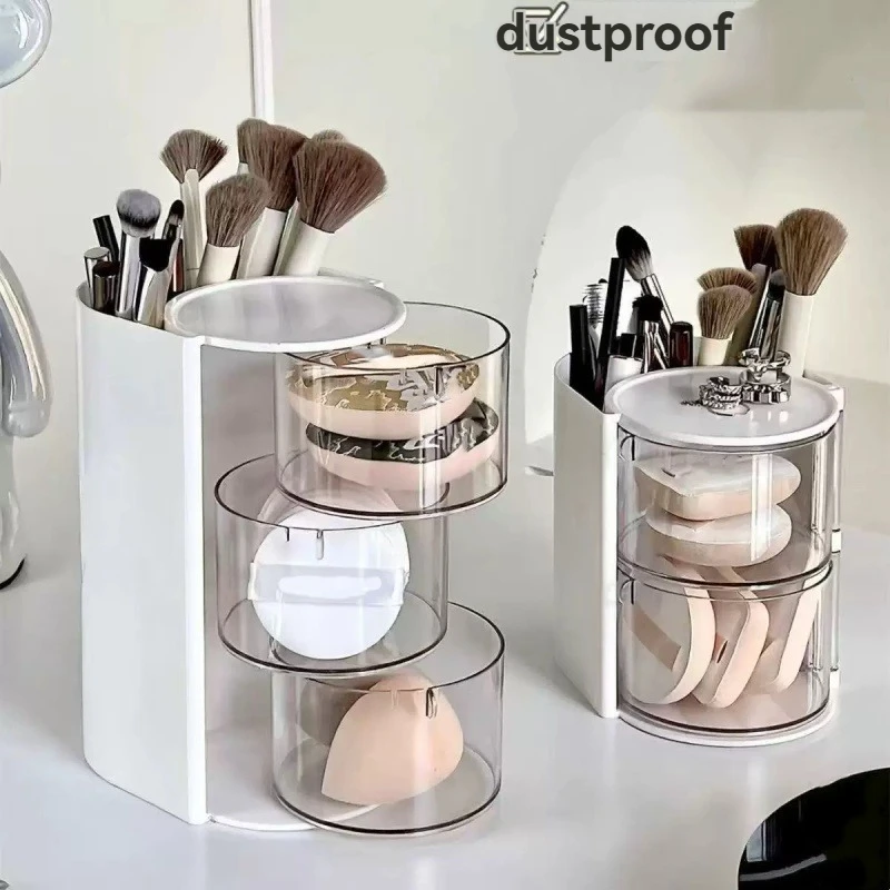 1 Stück/Beauty Puff Aufbewahrungsbox, Make-up-Schwamm, Wattepad, Kissen, kompakte Puderbox, Aufbewahrungsbox für Augenbrauenstift und Pinsel