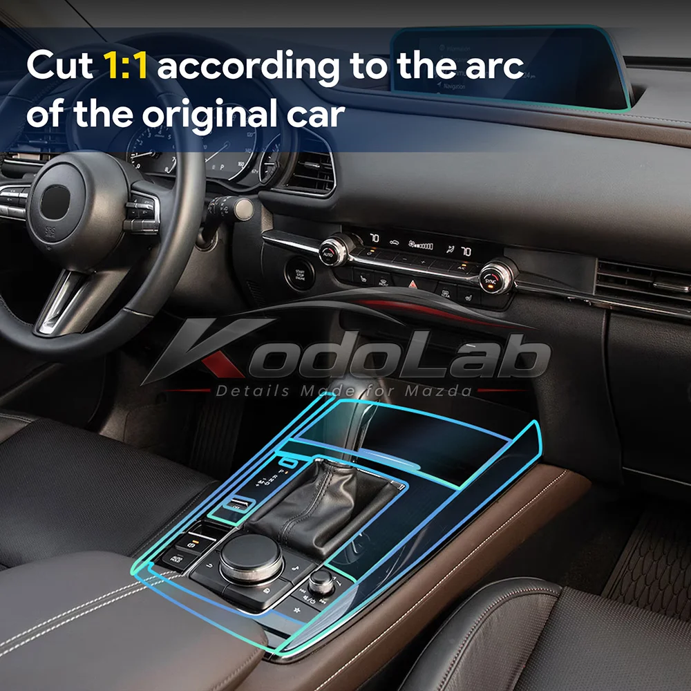 Für Mazda CX-30 CX30 2020-2024 Auto Mittelkonsole Schaltpanelle Navigationsbildschirm TPU Innenraum-Schutzfolie Kratzfest Reparatur – Detail 6