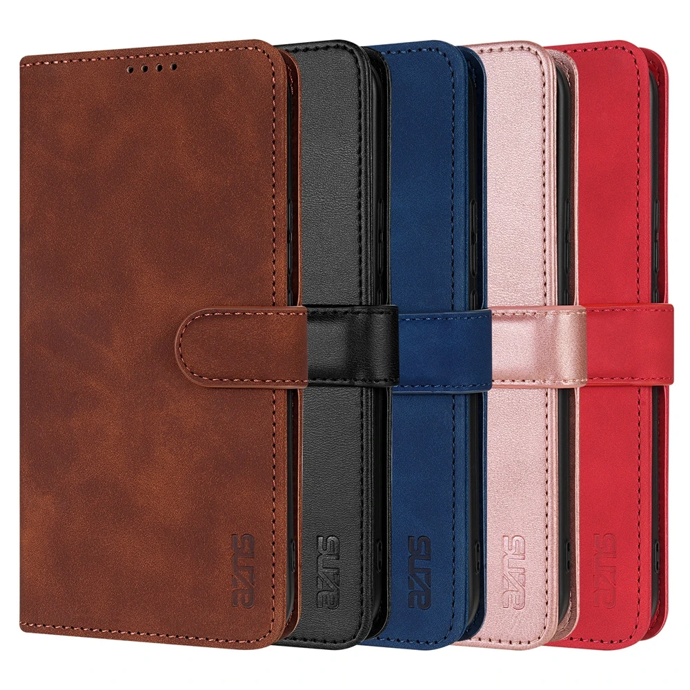 حافظة لهاتف سامسونج جالاكسي S25 Ultra S24 Fe S23 Plus S22 S25U فتحات بطاقات نقدية جلدية غطاء هاتف مغناطيسي للإغلاق