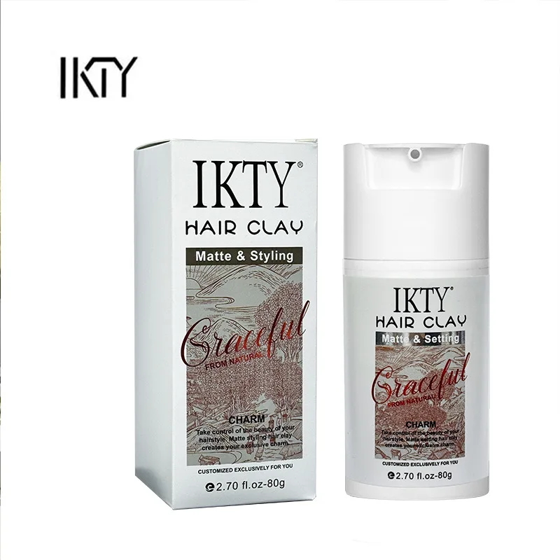 شمع الشعر IKTY للرجال بالجملة - طين شعر طبيعي مكثف يدوم طويلاً، جل تصفيف عطري طازج للرجال #2