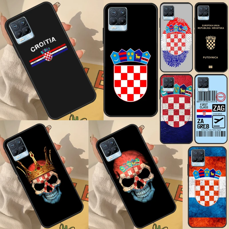 Croatia flag Case For Realme 9 Pro Plus 8i 9i GT Neo 3 2 Master Cover For OnePlus 9 Pro 10 Pro Nord2 9R