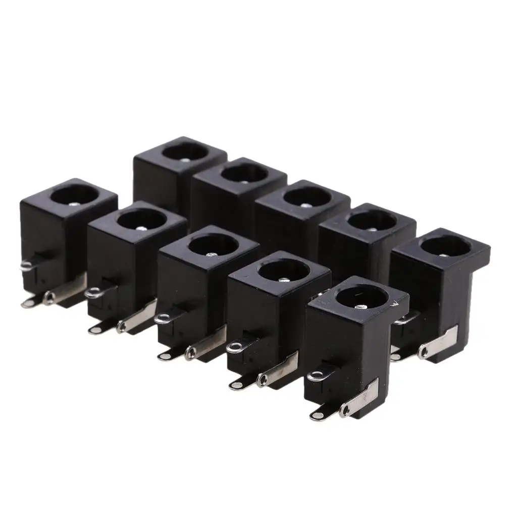 10x 5,5x2,1mm enchufes eléctricos conector hembra montaje de PCB de corriente CC