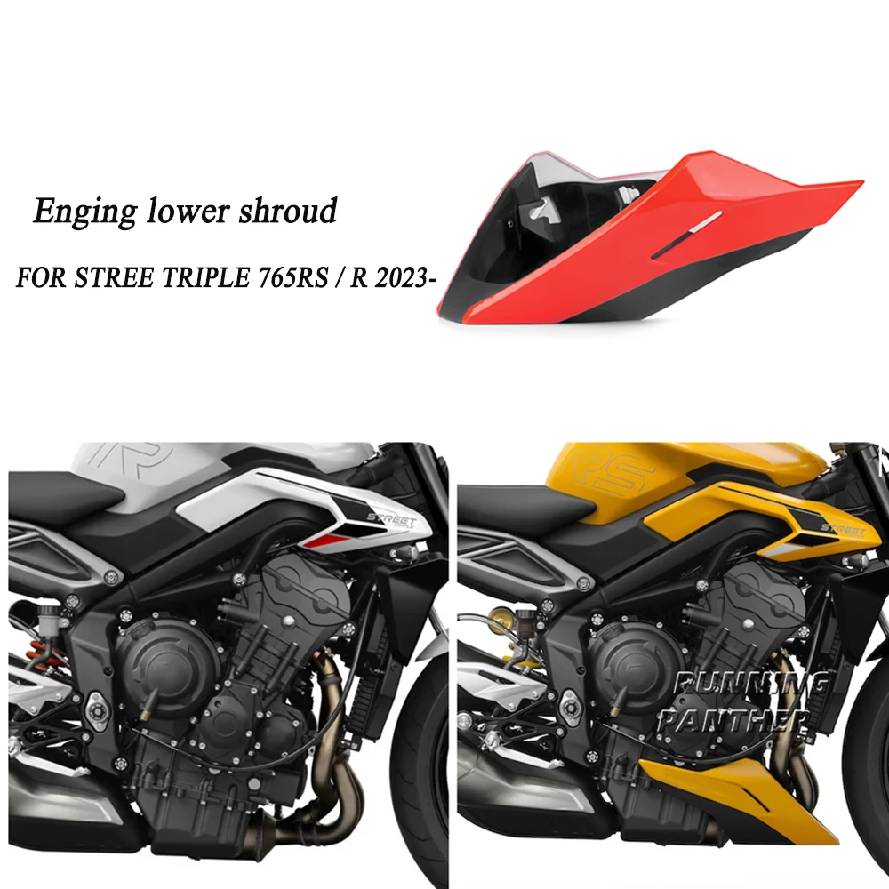 For Street Triple 765 RS 765R 2023 2024 Motorcycle Engine Lower Spoiler Body Bellypan Fairing Protector Guard Chassis Shield