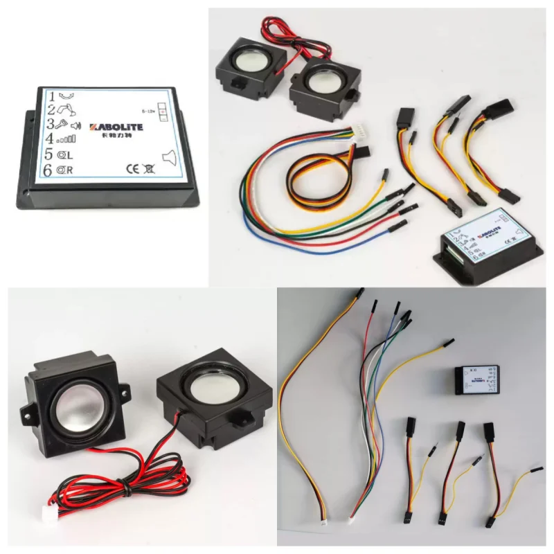 Kabolite Model  For 1/14 HUINA  Sound Module with Speakers Same as Servonaut SM3 Sound K336 K961S K970 K350 RC Excavator Parts