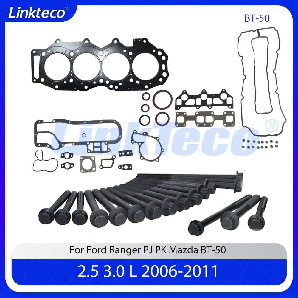

Cylinder Metal Head Gasket Bolts Set Fit For 2.5 3.0 L L4 Turbo Diesel Mazda BT-50 B3000 Ford Ranger PJ PK 2.5L 3.0L 2006-2011