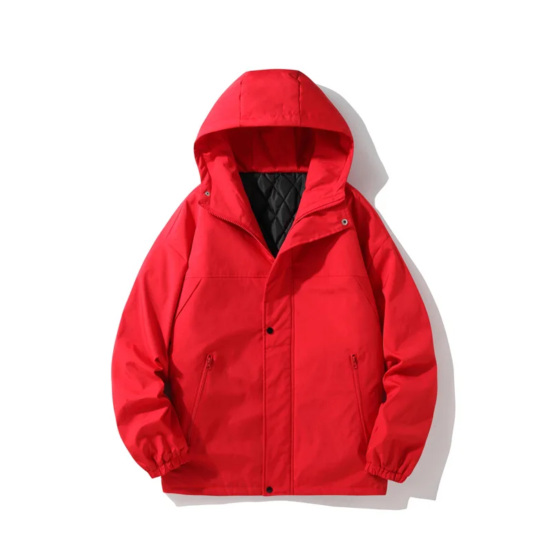 Men's Winter Outdoor Windproof and Waterproof Charge Coat Fat Large Premium Hooded Cotton Coat