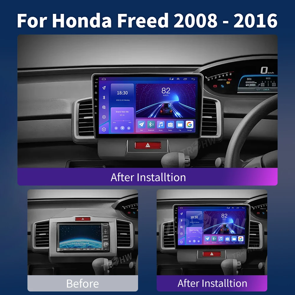 For Honda Freed 2008 - 2016 Right hand driver Car Radio Multimedia Video Player Navigation GPS Android No 2din 2 din dvd