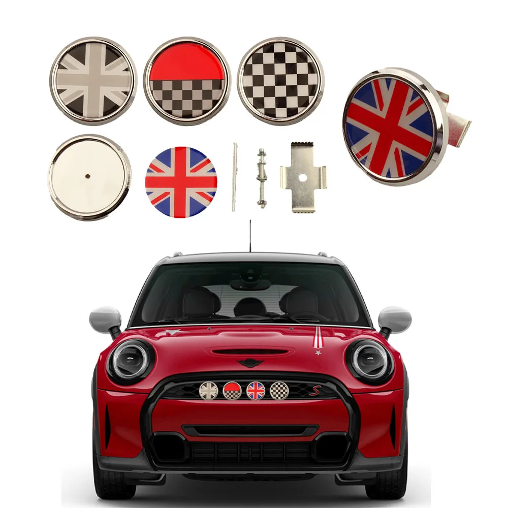 

Car Bumper Grill Emblem Badge Sticker For Mini Cooper S JCW Clubman Countryman F54 F55 F56 F57 F60 R50 R52 R53 R55 R56 R57 R58