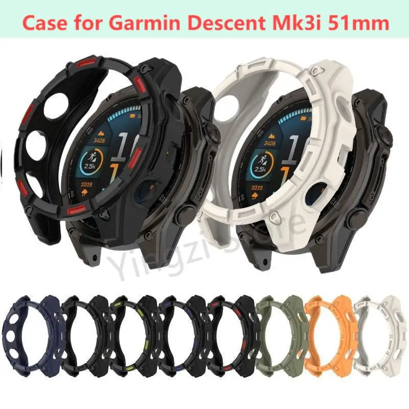 Soft TPU Case for Garmin Descent Mk3i 51mm Smart Watch Strap Band Cover Mk 3i Protector Shell Bumper Cover Accessoies