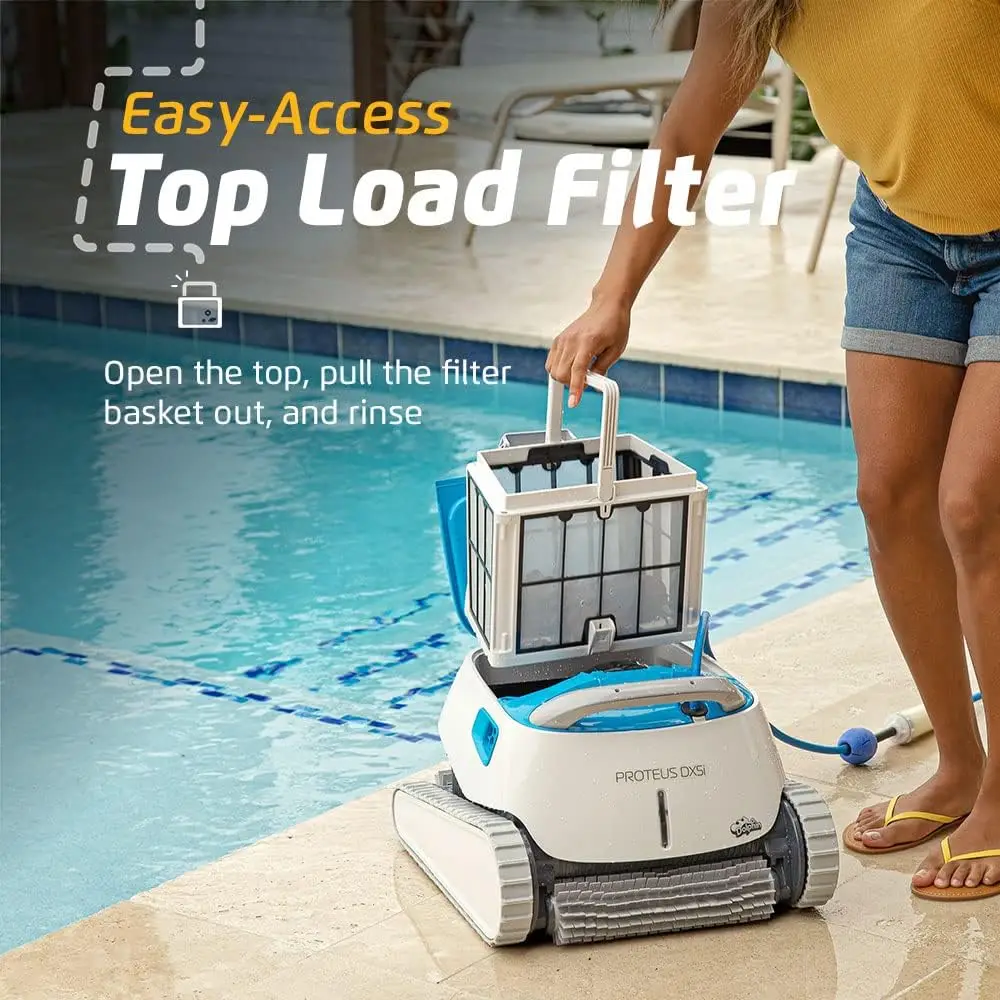 Aspirateur robotique automatique pour piscine encastrée, brosse à récurer les lignes d'eau, escalade murale, longueur jusqu'à 50 pieds