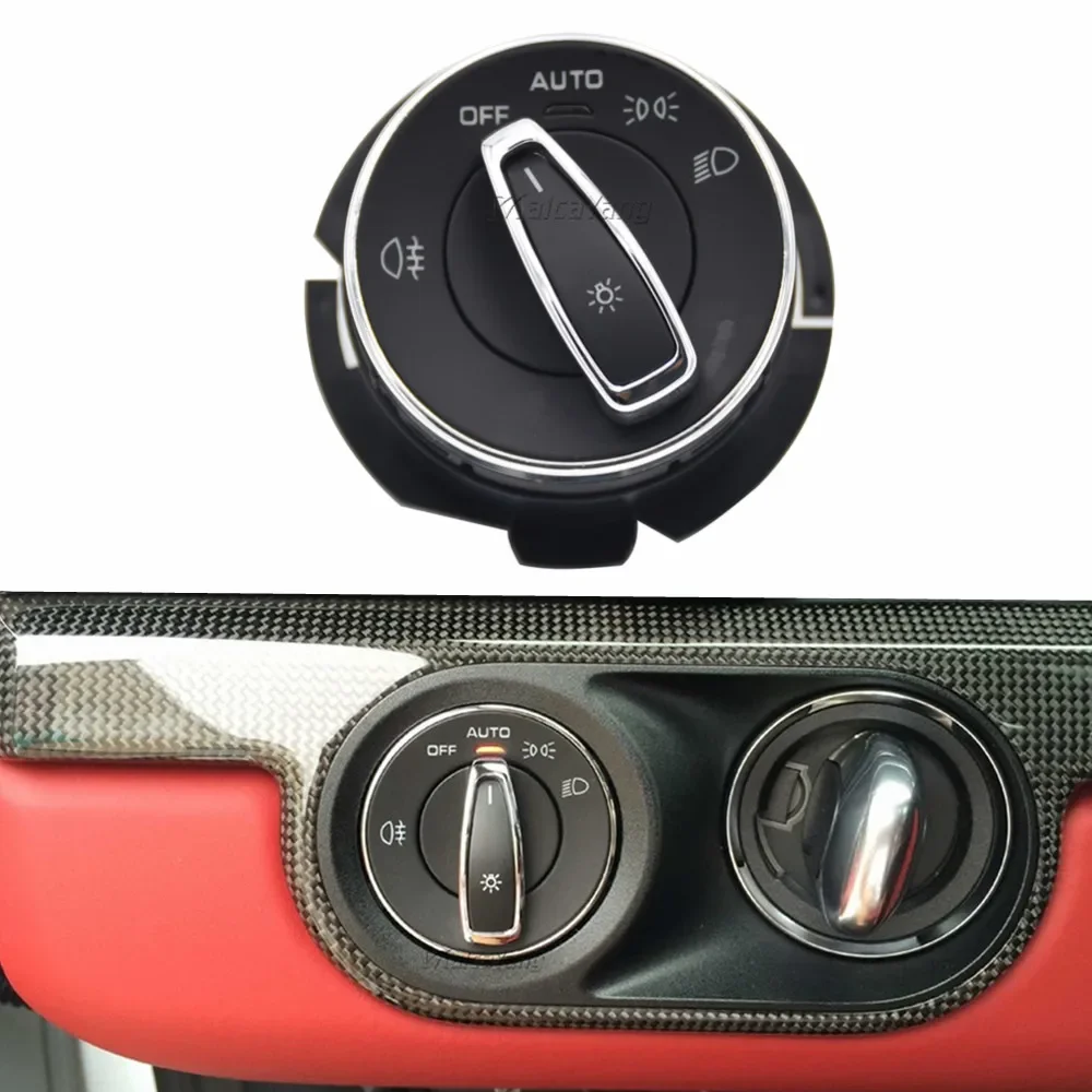 

New Chrome Headlight Control Switch For Porsche Cayenne Macan Cayman Panamera 991 Turbo 97061353307 9706135 Auto Accessories