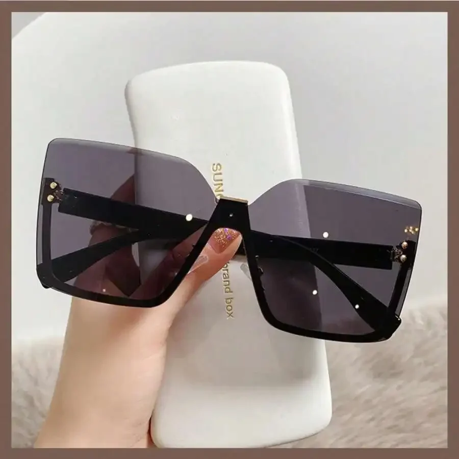 

1pc Fashionable Rimless Metal Frame Rhinestone-Edged Fashion Glasses For Women, Suitable For Daily Wear And Festivalsppp