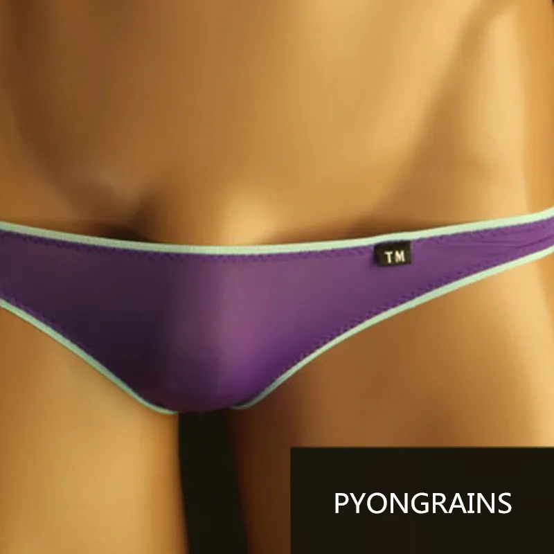 Summer New Men\'s Ice Silk Panties Ultra-thin Silky Breathable Translucent Low Waist Briefs Comfortable Cool Underwear Male