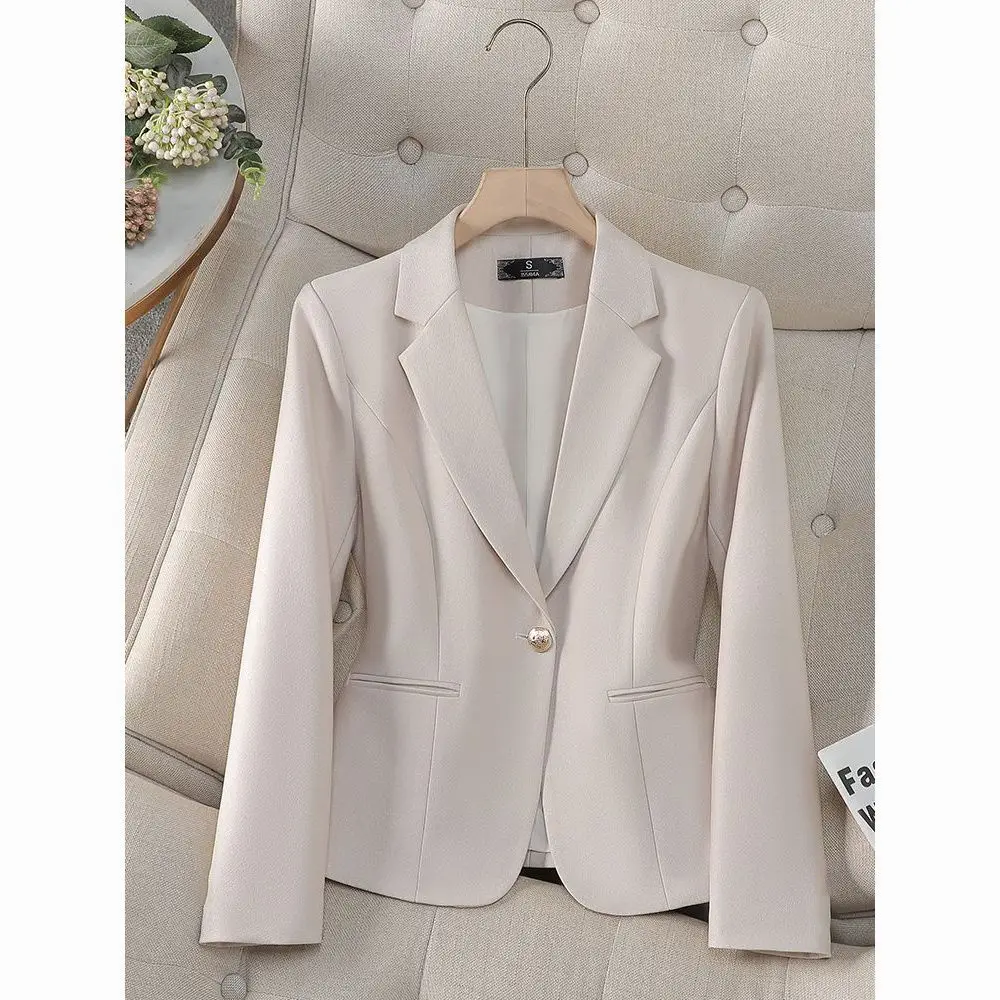 Ele المرأة مصممة Jaet 2025 ربيع جديد Sle الكورية Faion سليم صالح التخسيس بدلة نسائية طويلة Sve ort طول