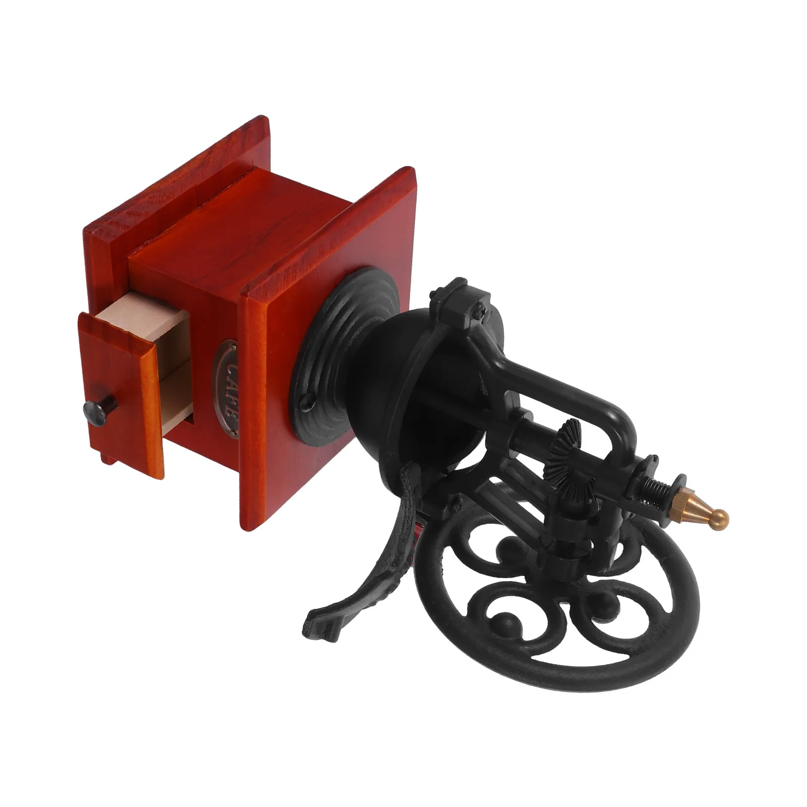 

Ручная кофемолка в винтажном стиле - традиционная ручная кофемолка для кофейных зерен с деревянным корпусом для свежего эспрессо и