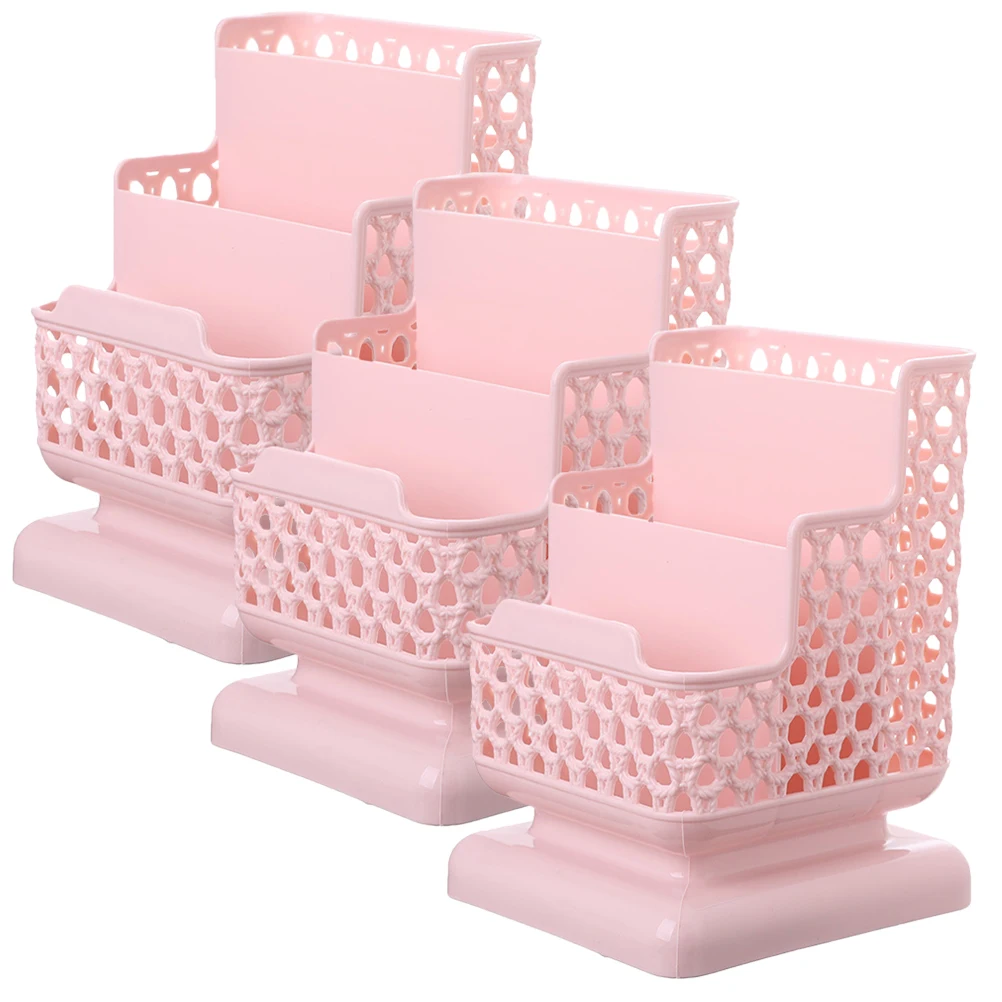 

3pcs Makeup Organizer Tabletop Storage Box For Cosmetics Lipstick Nail Polish Jewelry Desk Bathroom Counter Organizer