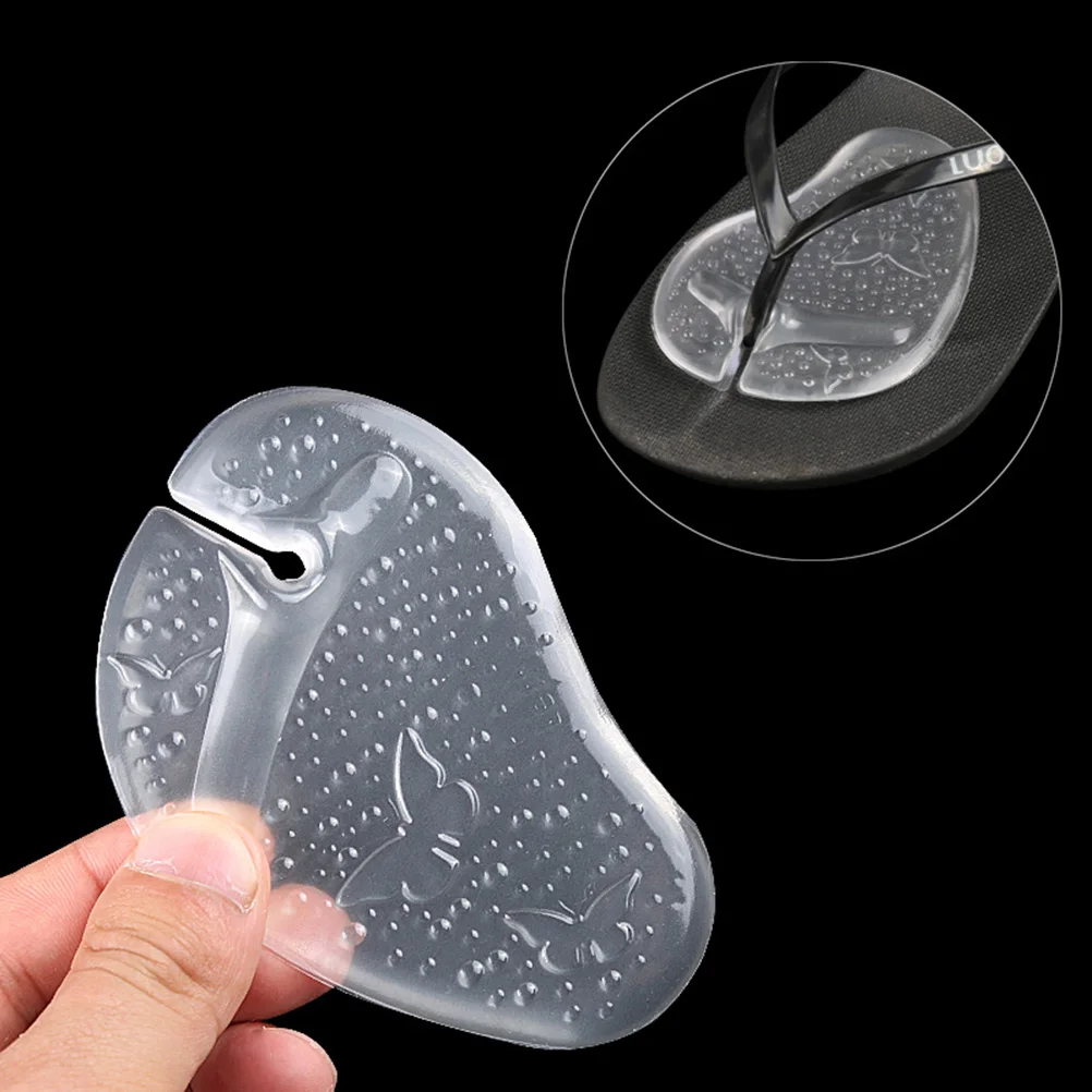 

Gel Forefoot Pad Insoles Shock Absorption Cushion Blue Flip Flops Pads Non Slip Adhesive Bottom For High Heels Sandals Foot Care
