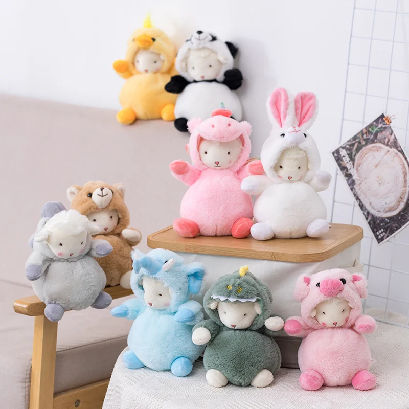

Cute Transformation into Little Wool Fleece Toy Doll Children's Backpack School Bag Small Pendant Girl Gift