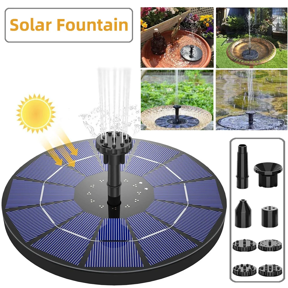 

1Kit Floating Solar Fountain Pool Pond Waterfall Fountain Garden Decoration Outdoor Bird Bath Powered Water Pump Dropshipping