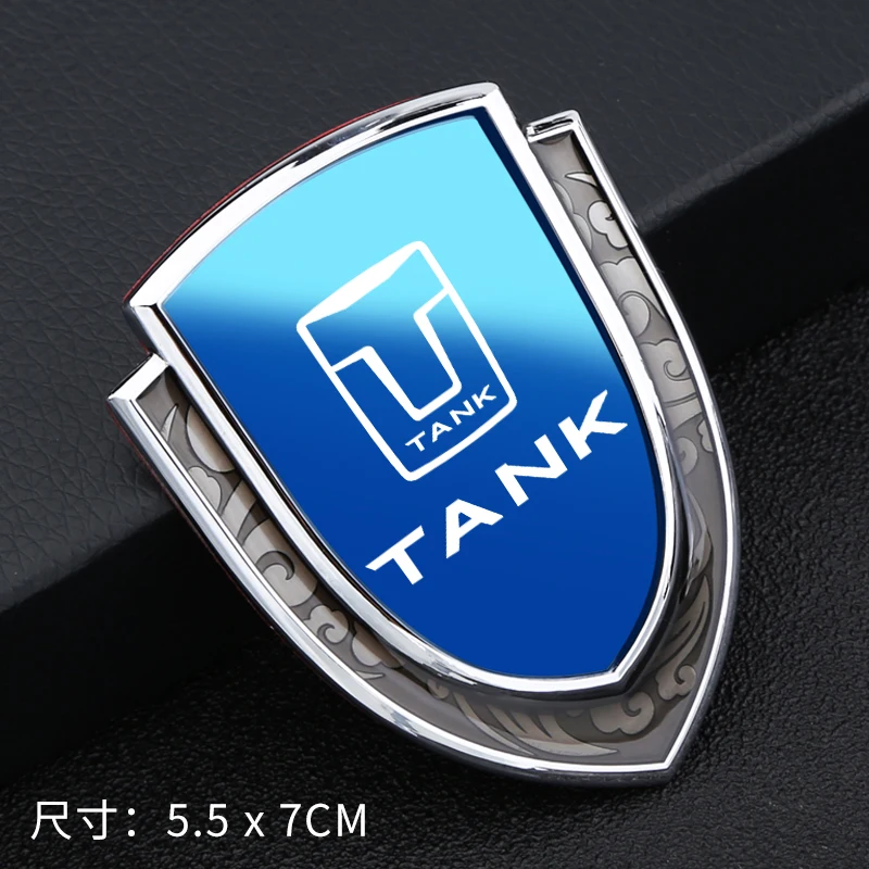 For TANK 300 500 Metal mirror 3D three-dimensional car sticker emblems logo exterior decoration modification