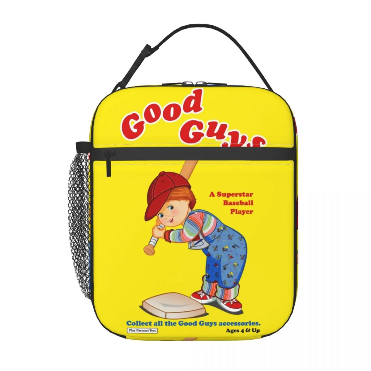 Good Guys Baseball Player Resuable Lunch Boxes Leakproof Child\'s Play Chucky Thermal Cooler Food Insulated Lunch Bag Kids School