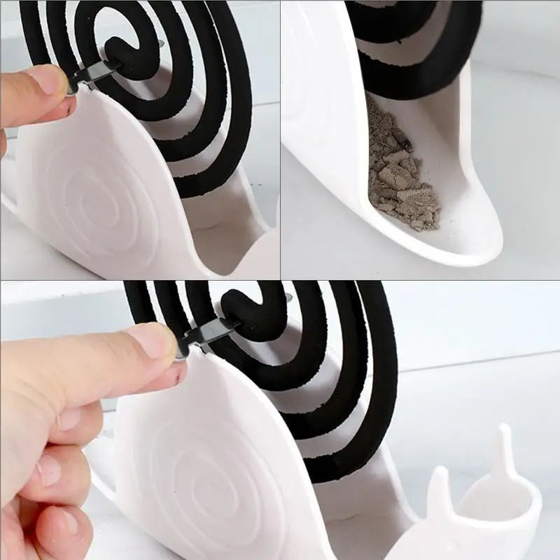 Snail Shape Mosquito Coil Incense Holder Shelf Retro Unique Coil Vertical Stand Support Base Cute Ornament For Home Bedroom Deco