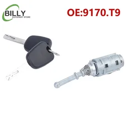 YAOPEI 9170.T9 9170T9 Front Left Lock Door Lock Barrel Cylinder With 2 Keys for CITROEN C2 C3 C4