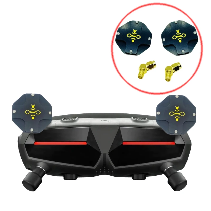 

FPV Goggles 5.8GHz 8.5dBi LHCP Circular Polarized Antenna with Adapter for Walksnail Avatar GogglesX Long-Range HD Transmission