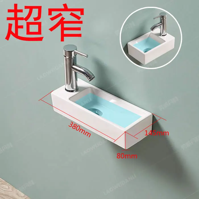 Small Mini Table Basin Washbasin Wall-Mounted Wash Basin Wall-Mounted Basin Small Ultra-Small Ultra-Narrow Blype