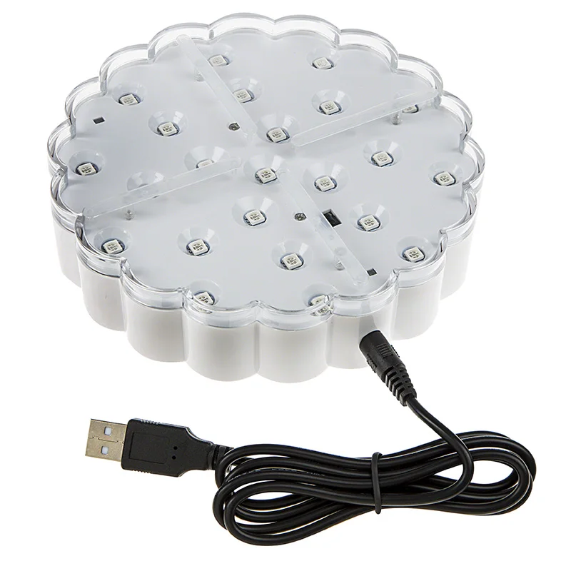 Base de luz LED recargable para centro de mesa, control remoto, decoración de eventos y bodas, 6"