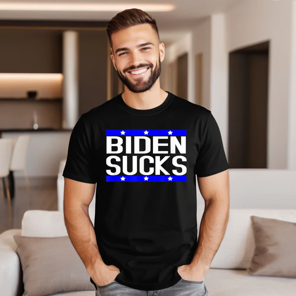 Discount women's T-Shirt Crew Neck Short Sleeve Cotton Fabric Anti Biden Pro Trump T-Shirt__21197 Tops Tees Family Tops Tees