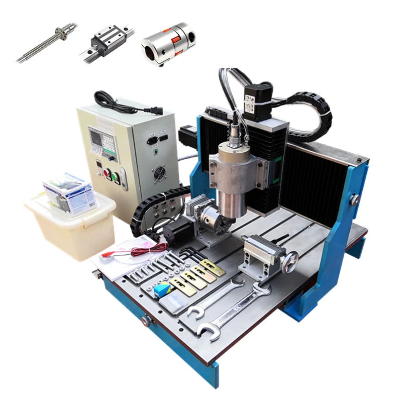 LY Linear Guide Rail Steel Table CNC Router 6040L 3/4axis 1.5KW 2.2KW Offline DSP Control System Milling Engraving Machine