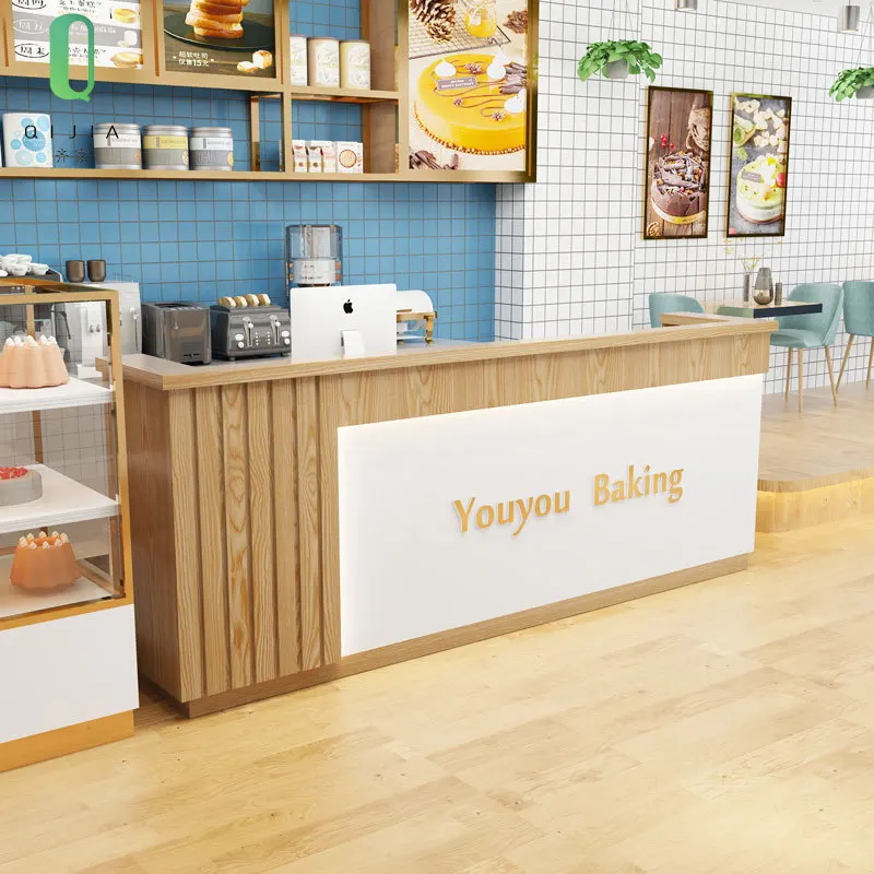 Hair Salon Checkout Counters Simple Wooden Color Clothing Store Checkout Counters Modern Supermarket Furniture Kassa JT40C